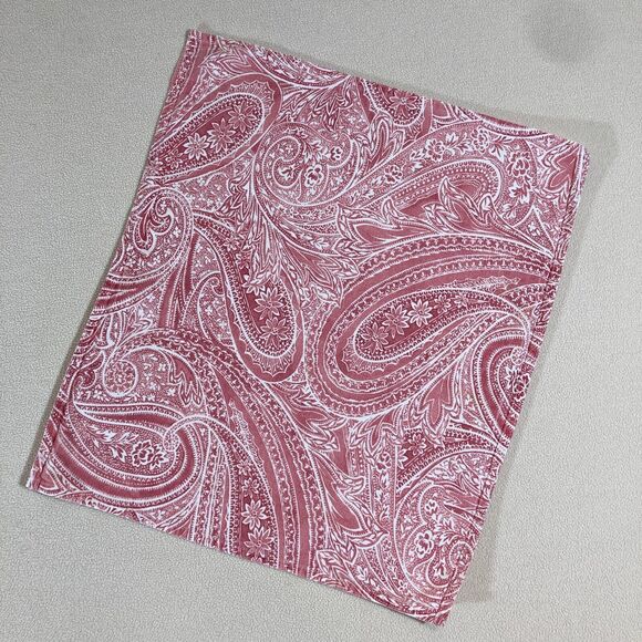 Lauren Ralph Lauren Vintage Cloth Napkins Set of 4 17.5x19.5 Pinkish Red Paisley - Picture 1 of 9